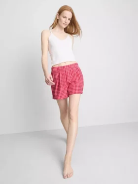 Schlafanzug-Shorts aus gewebter Baumwolle
