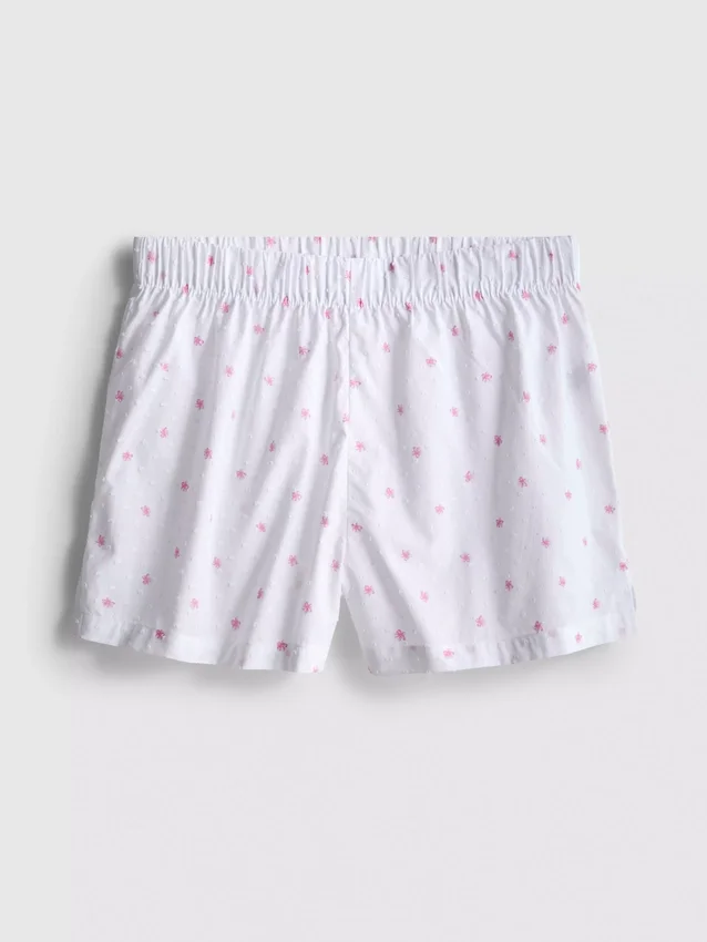 Schlafanzug-Shorts aus gewebter Baumwolle Schlafanzug-Shorts aus gewebter Baumwolle