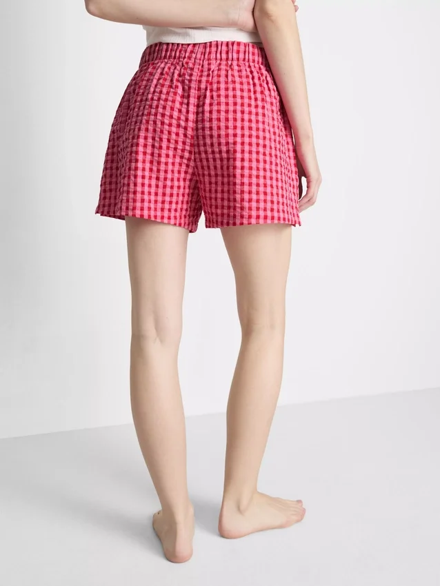 Schlafanzug-Shorts aus gewebter Baumwolle Schlafanzug-Shorts aus gewebter Baumwolle