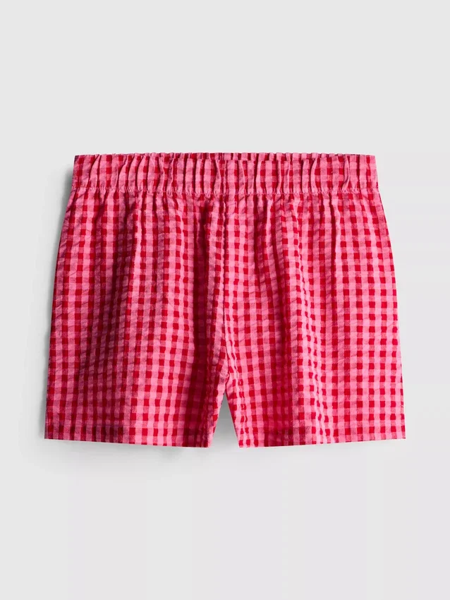 Schlafanzug-Shorts aus gewebter Baumwolle Schlafanzug-Shorts aus gewebter Baumwolle