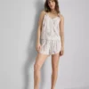 Schlafanzug-Shorts mit Blumenmuster Schlafanzug-Shorts mit Blumenmuster