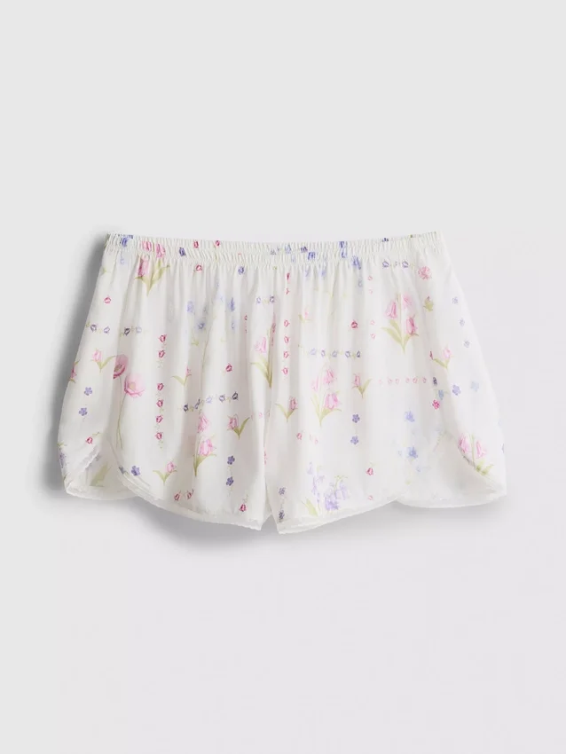 Schlafanzug-Shorts mit Blumenmuster Schlafanzug-Shorts mit Blumenmuster