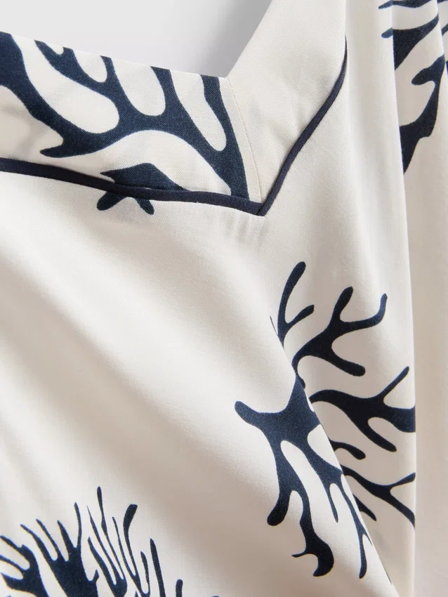 Schlafanzug-Top mit Korallenprint Schlafanzug-Top mit Korallenprint