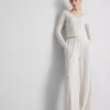 Schlafhose mit Blumen-Pointelle-Muster Schlafhose mit Blumen-Pointelle-Muster