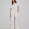 Schlafhose mit weitem Bein und Blumenmuster Schlafhose mit weitem Bein und Blumenmuster
