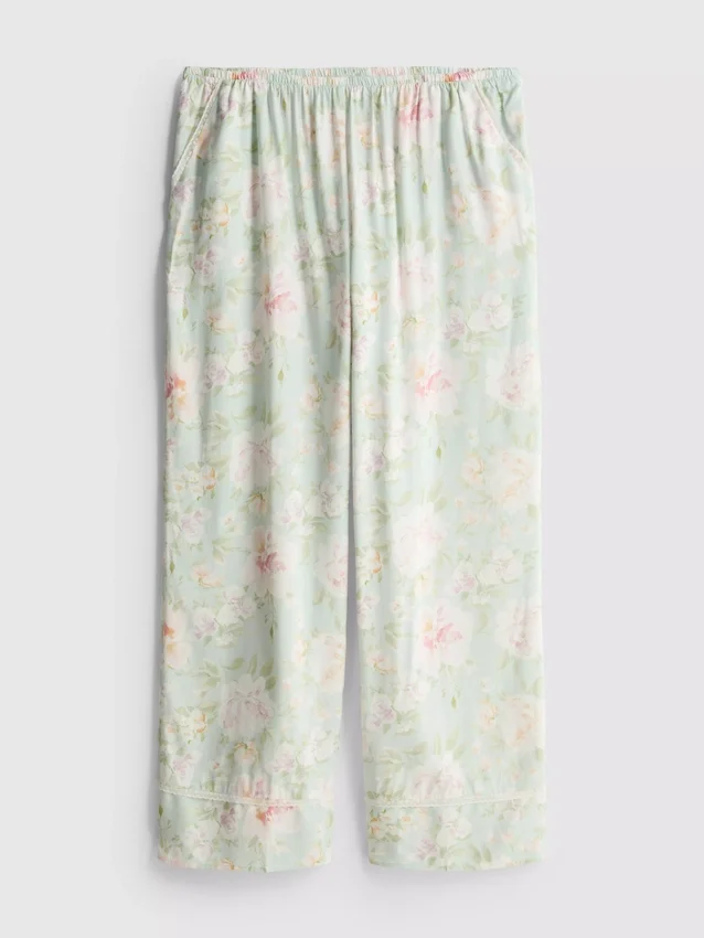 Schlafhose mit weitem Bein und Blumenmuster Schlafhose mit weitem Bein und Blumenmuster