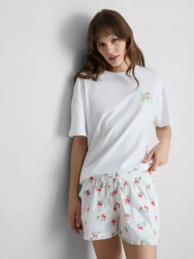 Schlafshirt mit Grafikmuster