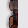 Schlanke Sonnenbrille mit rechteckigem Rahmen Schlanke Sonnenbrille mit rechteckigem Rahmen
