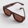 Schlanke Sonnenbrille mit rechteckigem Rahmen Schlanke Sonnenbrille mit rechteckigem Rahmen