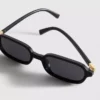Schlanke Sonnenbrille mit rechteckigen Gläsern Schlanke Sonnenbrille mit rechteckigen Gläsern