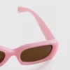 Schlanke Sonnenbrille mit rechteckigen Gläsern