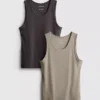 Schmal geschnittenes, geripptes Tanktop Schmal geschnittenes, geripptes Tanktop