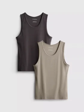 Schmal geschnittenes, geripptes Tanktop