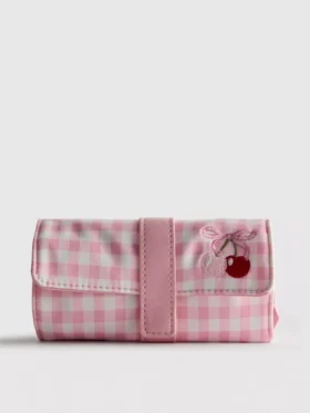 Schmuck-Täschchen mit Gingham-Muster