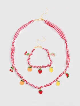 Schmuckset mit Obst-Anhängern
