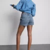Shorts aus Baumwoll-Denim mit Vordertaschen Shorts aus Baumwoll-Denim mit Vordertaschen