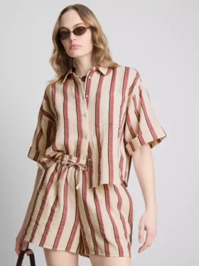 Shorts aus Baumwoll-Musselin