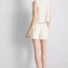 Shorts aus Baumwolle mit Blumenstickerei Shorts aus Baumwolle mit Blumenstickerei