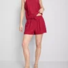 Shorts aus Baumwollmischung mit elastischem Bund Shorts aus Baumwollmischung mit elastischem Bund