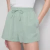 Shorts aus Baumwollmischung mit elastischem Bund Shorts aus Baumwollmischung mit elastischem Bund