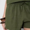 Shorts aus Baumwollmischung mit elastischem Bund Shorts aus Baumwollmischung mit elastischem Bund