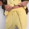 Shorts aus Baumwollmischung mit elastischem Bund Shorts aus Baumwollmischung mit elastischem Bund