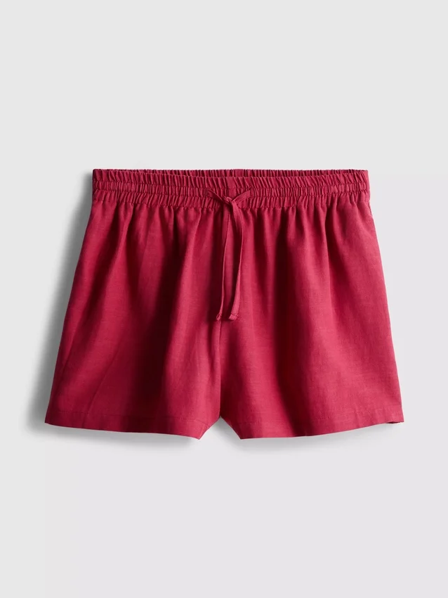 Shorts aus Baumwollmischung mit elastischem Bund Shorts aus Baumwollmischung mit elastischem Bund