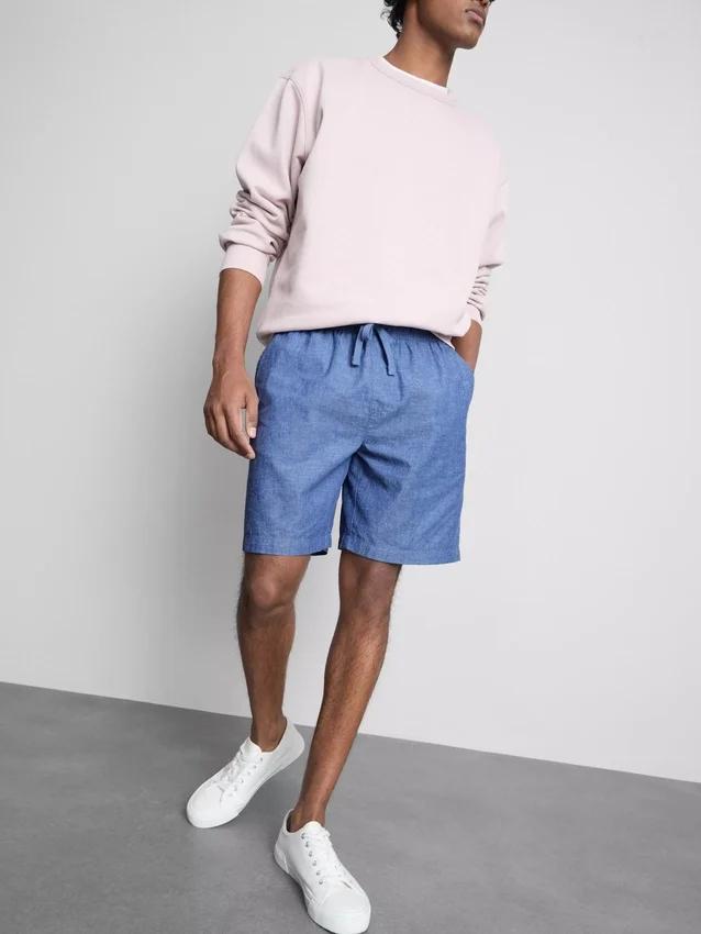 Shorts aus Leinenmischung mit Kordelzug Shorts aus Leinenmischung mit Kordelzug