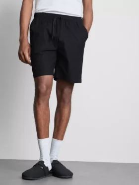 Shorts aus Leinenmischung mit Kordelzug