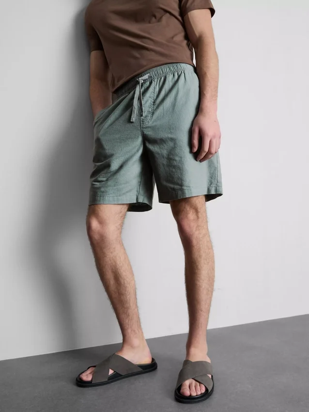 Shorts aus Leinenmischung mit Kordelzug Shorts aus Leinenmischung mit Kordelzug