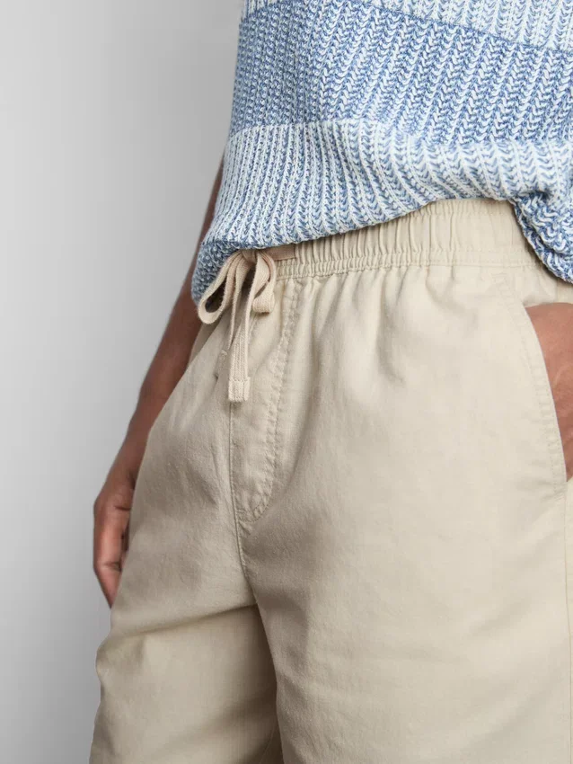 Shorts aus Leinenmischung mit Kordelzug Shorts aus Leinenmischung mit Kordelzug