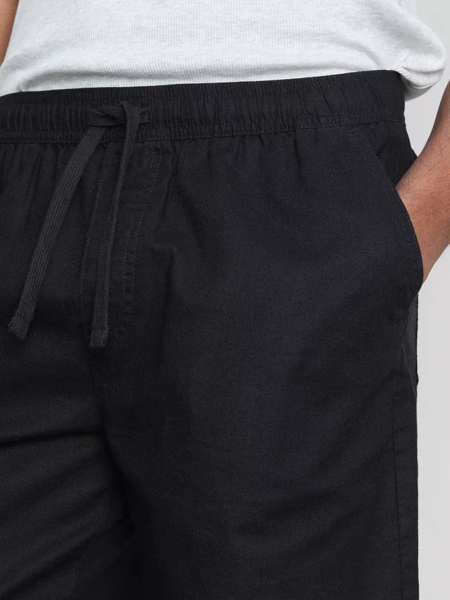 Shorts aus Leinenmischung mit Kordelzug Shorts aus Leinenmischung mit Kordelzug