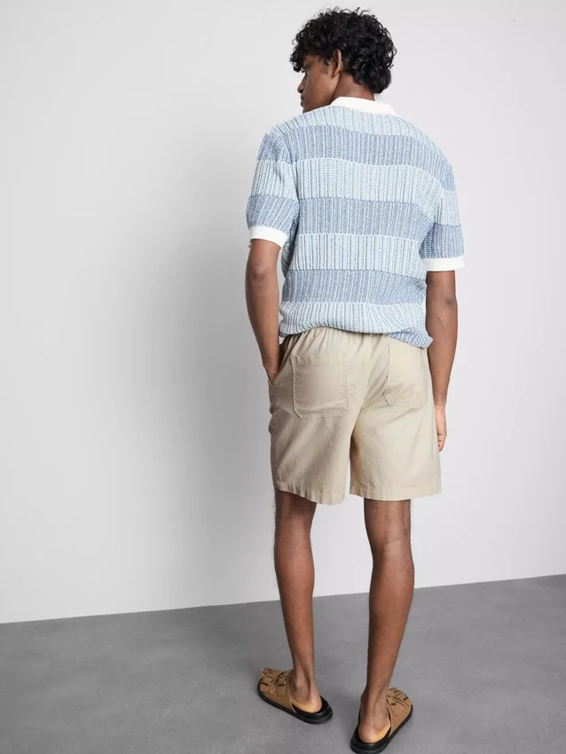 Shorts aus Leinenmischung mit Kordelzug Shorts aus Leinenmischung mit Kordelzug