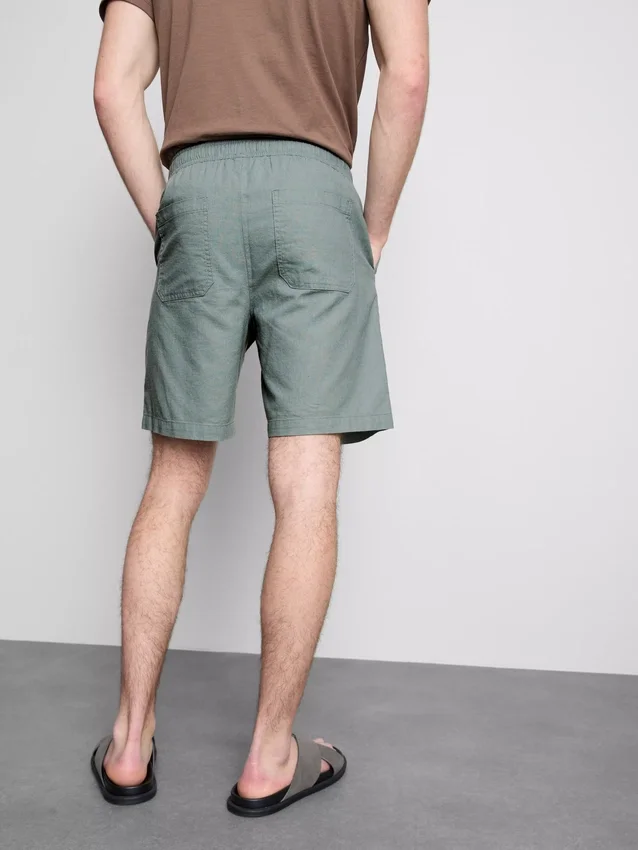 Shorts aus Leinenmischung mit Kordelzug Shorts aus Leinenmischung mit Kordelzug