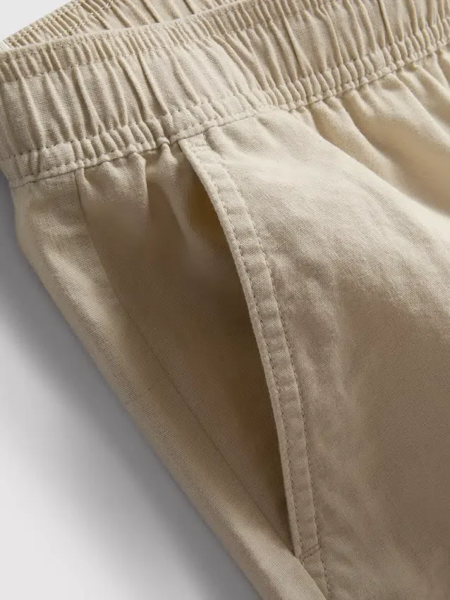 Shorts aus Leinenmischung mit Kordelzug Shorts aus Leinenmischung mit Kordelzug