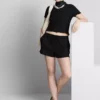 Shorts mit Kordelzug und Crinkle-Optik