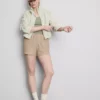 Shorts mit Kordelzug und Crinkle-Optik Shorts mit Kordelzug und Crinkle-Optik