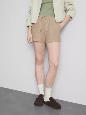 Shorts mit Kordelzug und Crinkle-Optik Shorts mit Kordelzug und Crinkle-Optik