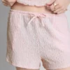 Shorts mit Kordelzug und Crinkle-Optik Shorts mit Kordelzug und Crinkle-Optik