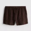 Shorts mit Kordelzug und Crinkle-Optik