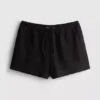 Shorts mit Kordelzug und Crinkle-Optik