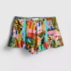Shorts mit Rüschen und tropischem Print Shorts mit Rüschen und tropischem Print