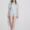 Shorty-Boyfriend-Schlafanzug mit „Breakfast“-Print Shorty-Boyfriend-Schlafanzug mit „Breakfast“-Print