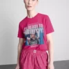 Shorty-Schlafanzüge aus Baumwolle mit Grafikprint für Brautjungfern Shorty-Schlafanzüge aus Baumwolle mit Grafikprint für Brautjungfern