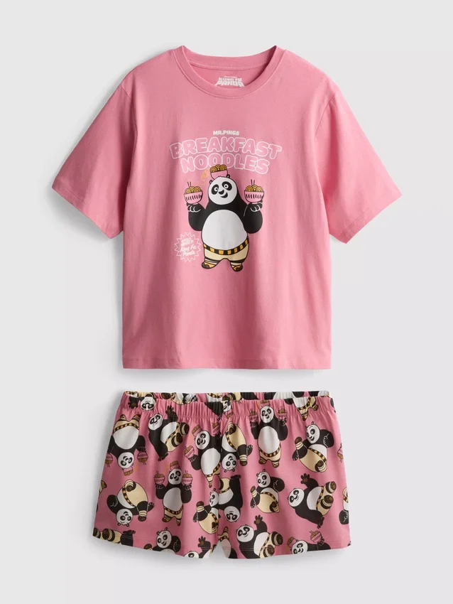 Shorty-Schlafanzug mit „Kung Fu Panda“-Motiv Shorty-Schlafanzug mit „Kung Fu Panda“-Motiv