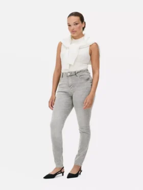 Skinny-Jeans mit hoher Taille