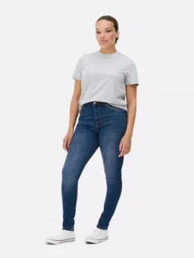 Skinny-Jeans mit hoher Taille