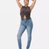 Skinny-Jeans mit hoher Taille Skinny-Jeans mit hoher Taille