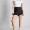 Skort aus Baumwoll-Denim mit hoher Taille Skort aus Baumwoll-Denim mit hoher Taille