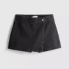 Skort aus Baumwoll-Denim mit hoher Taille Skort aus Baumwoll-Denim mit hoher Taille